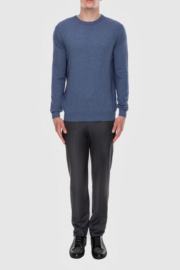 Cesare di Napoli grey-blue cashmere jumper for men 171907 - photo 2