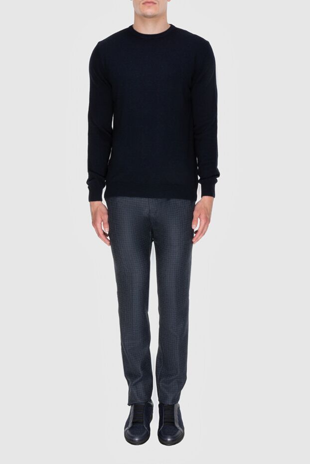 Cesare di Napoli black and blue cashmere jumper for men 171913 - photo 2