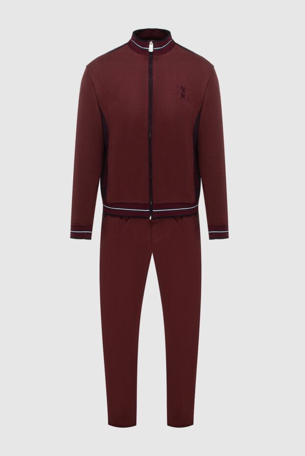 Billionaire men’s burgundy tracksuit with stand-up collar and contrast inserts 171954 - photo 1