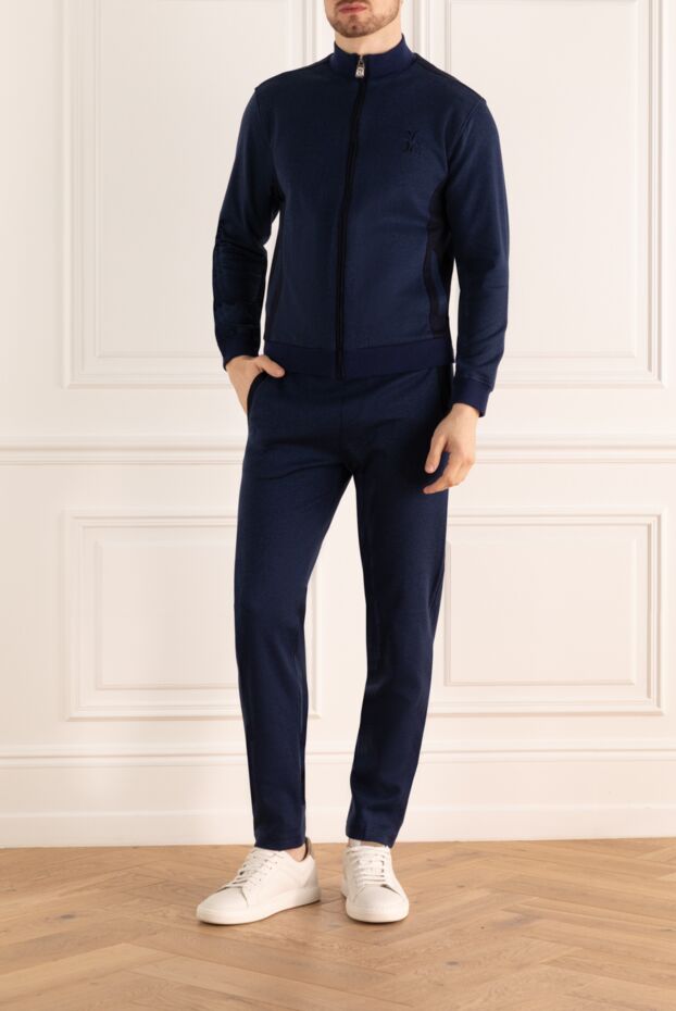 Billionaire sports suit for men made of silk and cotton blue 171955 - photo 2