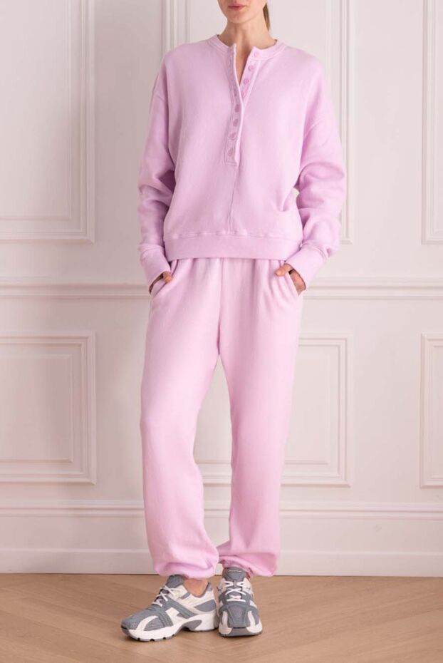 Citizens of Humanity women's pink cotton button-down suit with elasticated trousers 171970 - photo 2