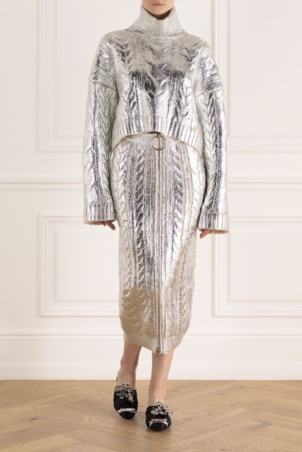 Balmain әйелдерге арналған жүн және лиоцелла юбка костюмі 171972 - фото 2