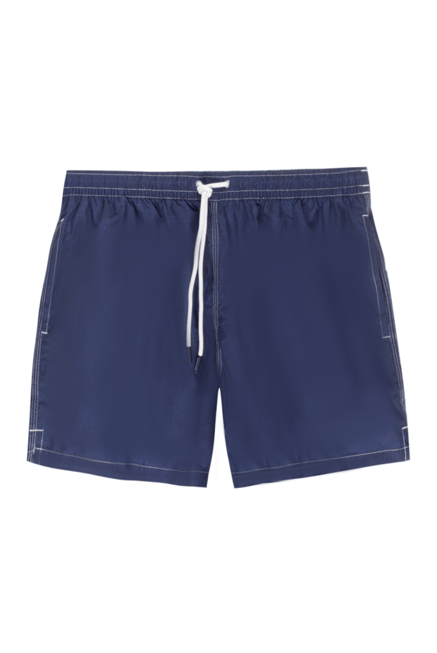 Dark navy swim shorts with contrast stitching men's - photo 1