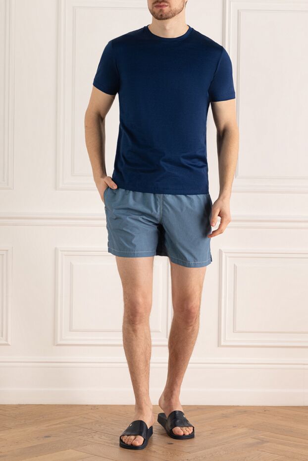 Gran Sasso navy swim shorts with contrast stitching men's 171984 - photo 2