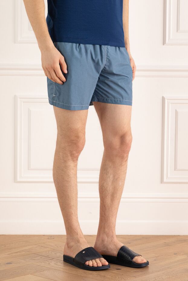 Gran Sasso navy swim shorts with contrast stitching men's 171984 - photo 3