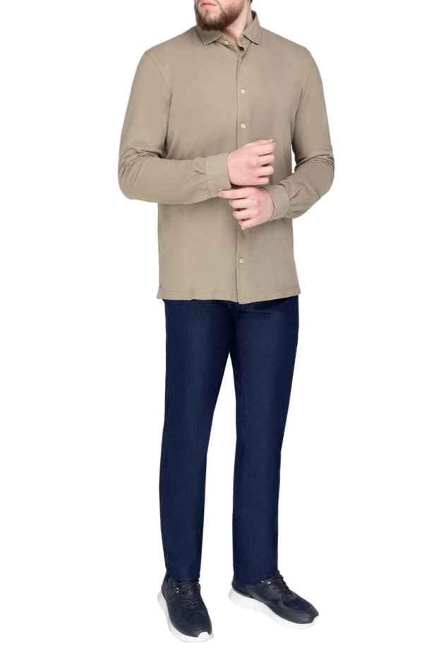 Gran Sasso beige cotton shirt for men 172028 - photo 2