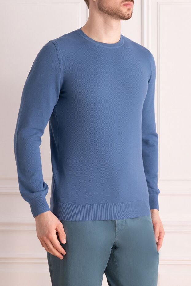 Gran Sasso men's cotton jersey jumper with a textured surface
 172045 - photo 3