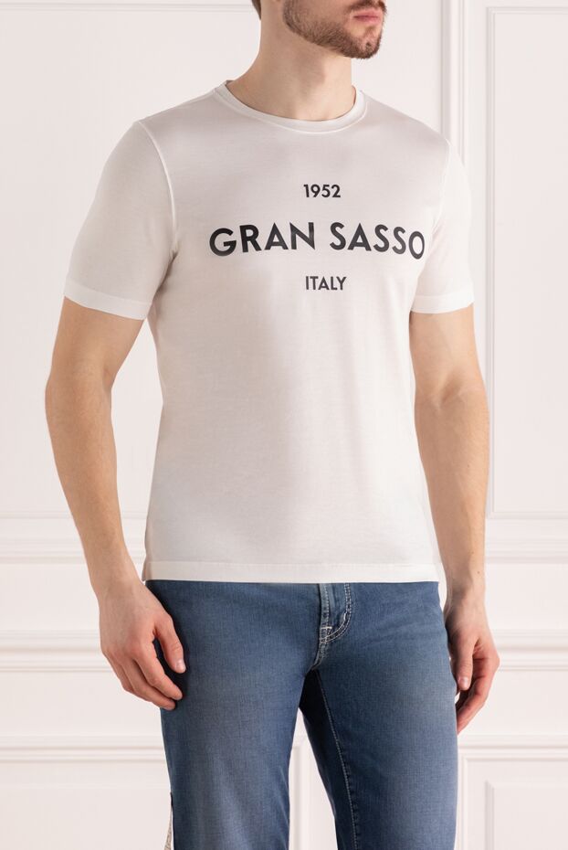 Gran Sasso white cotton t-shirt for men 172064 - photo 3
