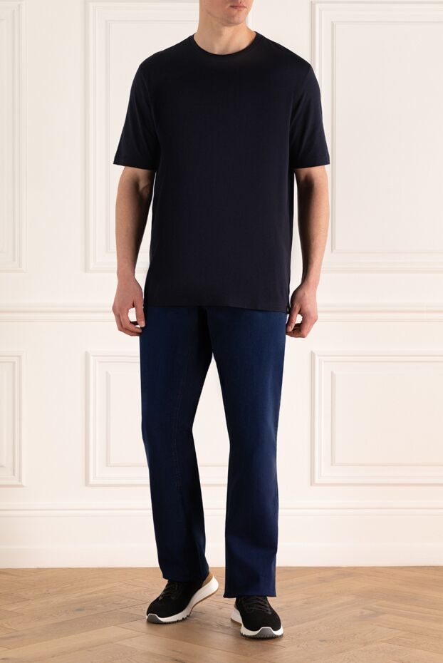 Gran Sasso basic blue cotton t-shirt men's 172065 - photo 2