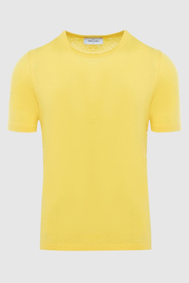 Gran Sasso basic yellow linen t-shirt men's 172071 - photo 1