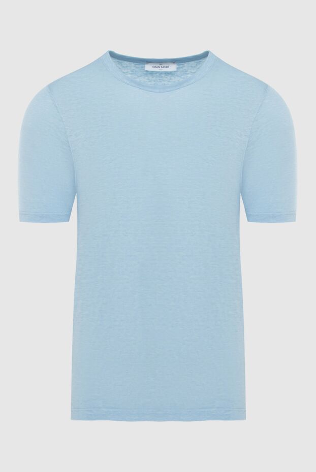 Gran Sasso basic light blue linen t-shirt men's 172072 - photo 1