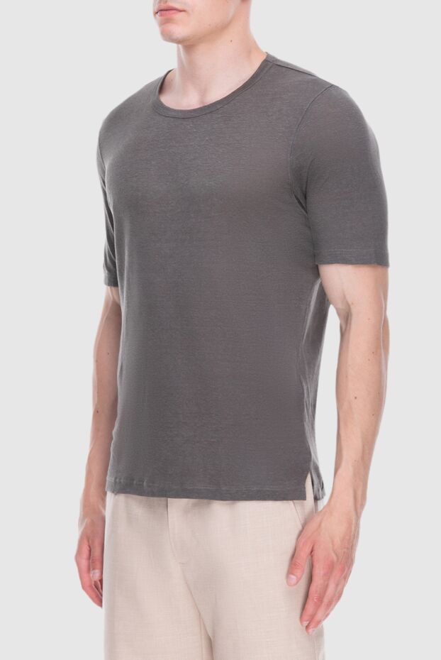 Gran Sasso dark grey linen t-shirt men's 172078 - photo 3