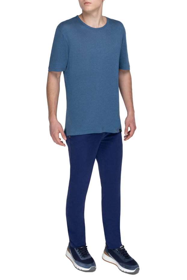 Gran Sasso t-shirt made of natural linen in a muted shade of blue 172084 - photo 2