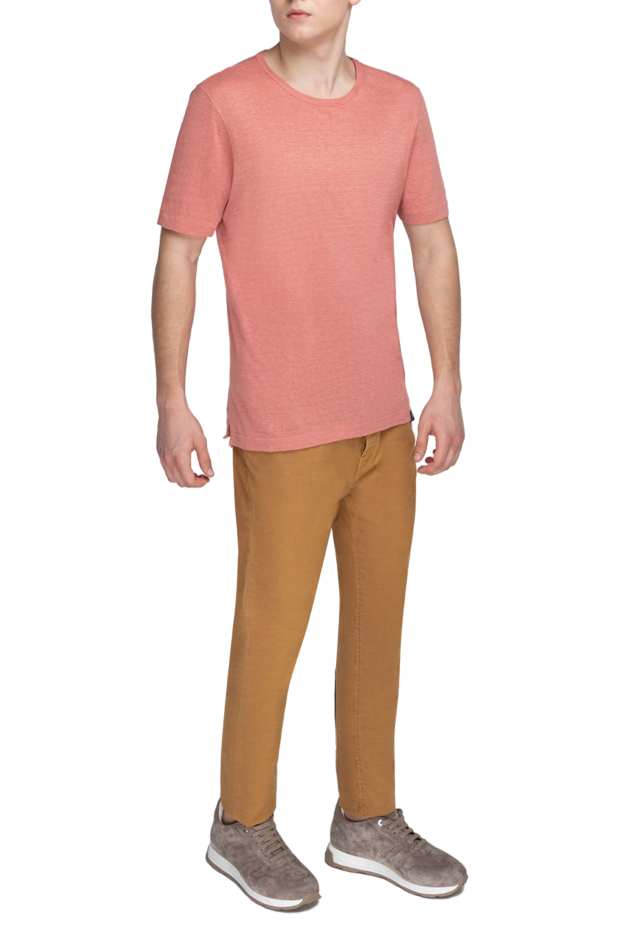 Gran Sasso linen orange t-shirt for men 172087 - photo 2