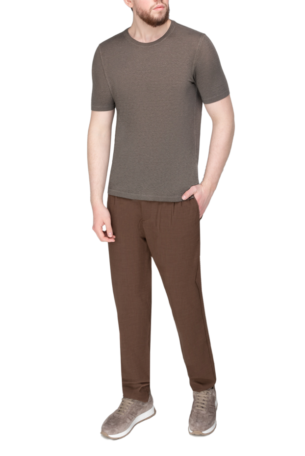 Gran Sasso linen beige t-shirt for men 172088 - photo 2