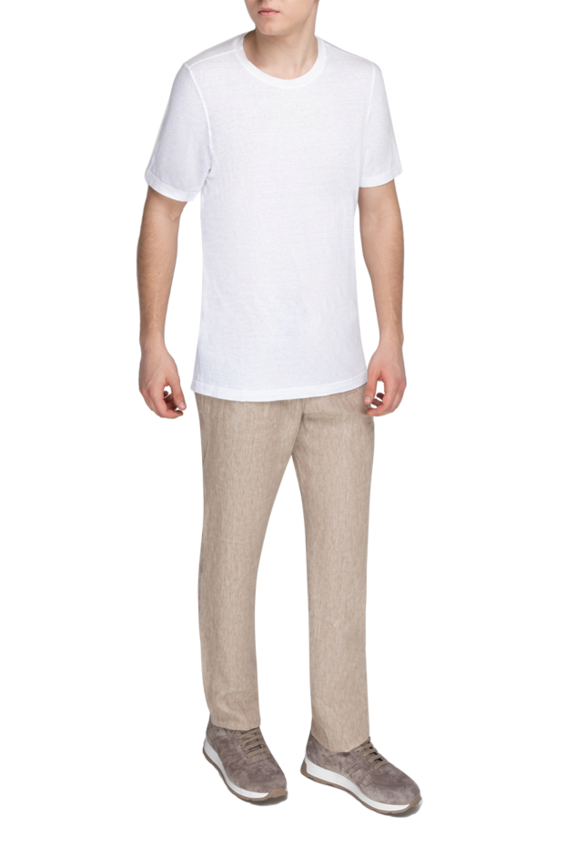 Gran Sasso white linen t-shirt for men 172089 - photo 2