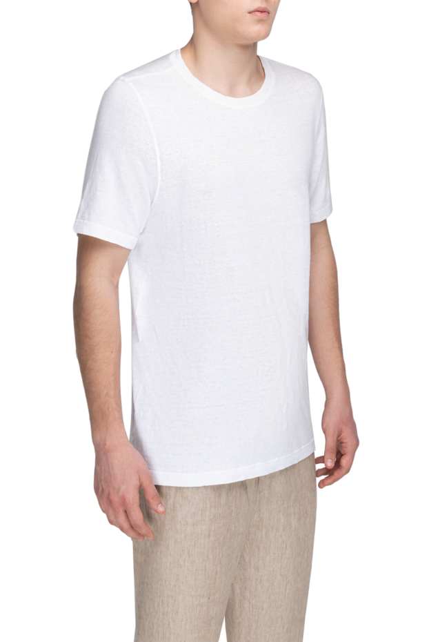 Gran Sasso white linen t-shirt for men 172089 - photo 3