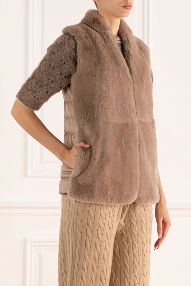 Peserico women's vest made of natural fur and leather
 172132 - photo 3