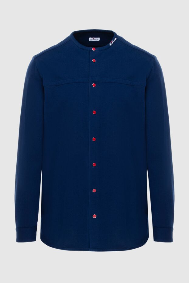 Kiton blue cotton and elastane shirt for men 172152 - photo 1