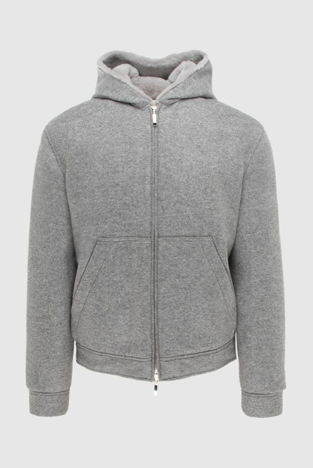 Fabio Gavazzi cashmere grey jacket with hood and fur trim inside
172167 - photo 1