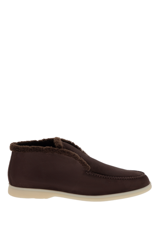 Loro Piana коричневые мужские зимние лоферы из замши на меху
172204 - фото 1