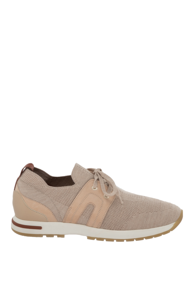 Loro Piana women's sneakers 360 lp lady flexy walk made of knitted wool beige 172209 - photo 1