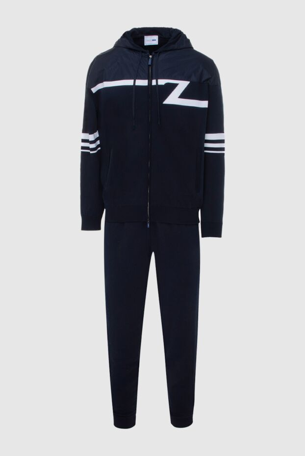 Zilli blue tracksuit with hood and contrast stripes men's 172286 - photo 1