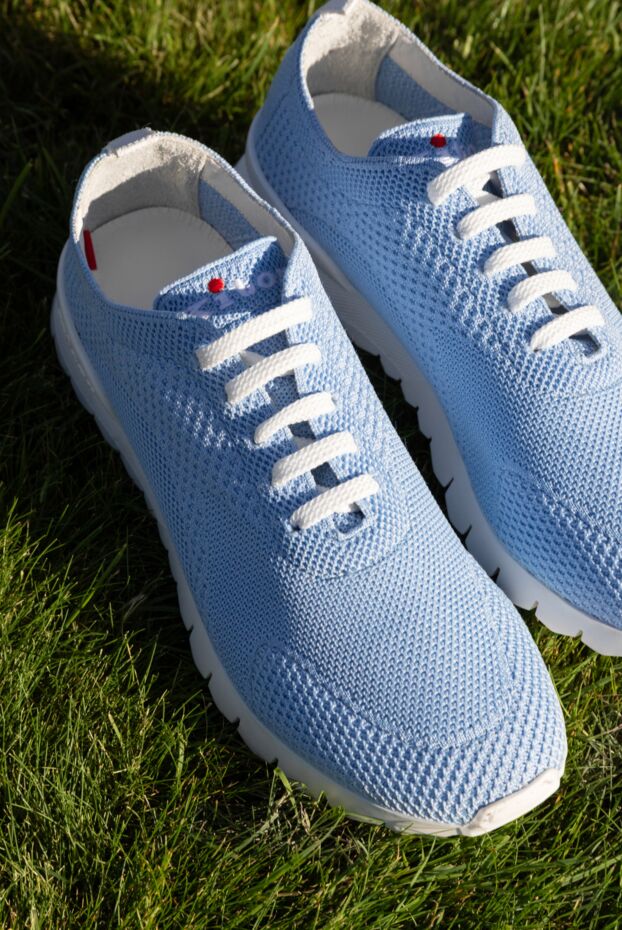 Soft knit sneakers in a sky blue shade
 - photo 2