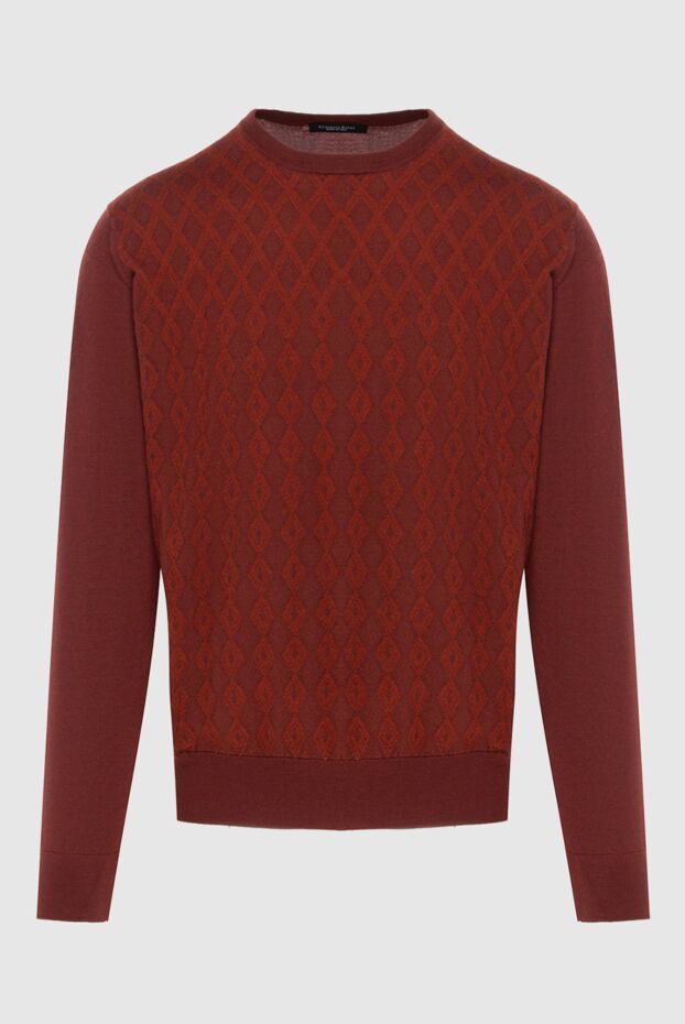 Stefano Ricci terracotta cashmere and silk diamond knit jumper 172313 - photo 1