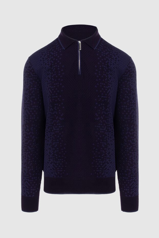 Stefano Ricci dark purple polo shirt made of thick jersey with a 3d pattern 172343 - photo 1