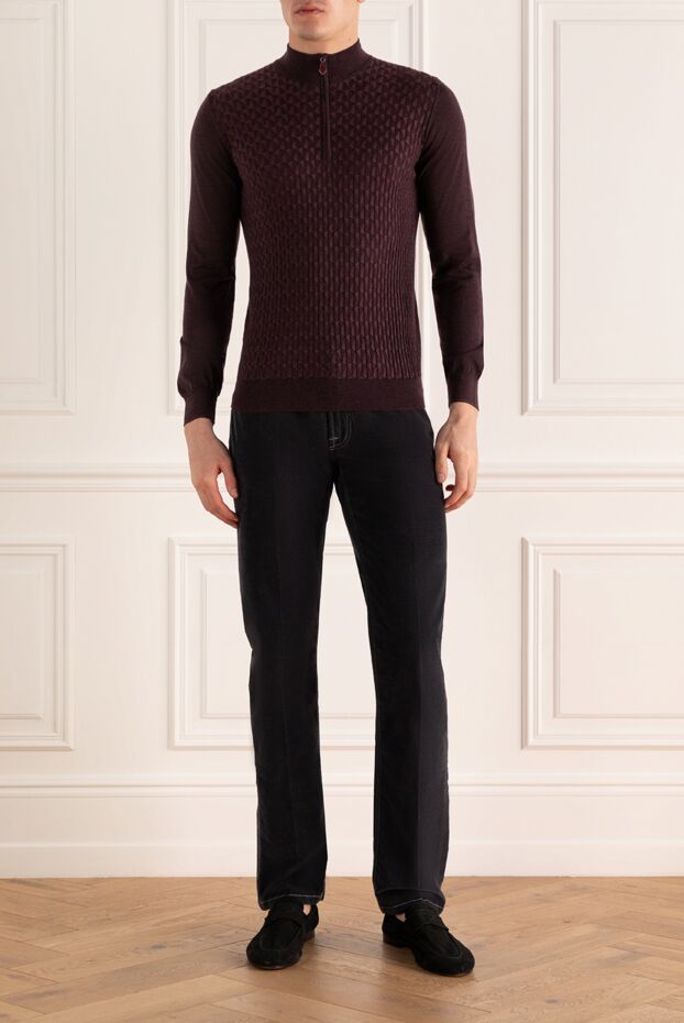 Stefano Ricci dark grey cotton cashmere blend jeans with contrast stitching 172391 - photo 2