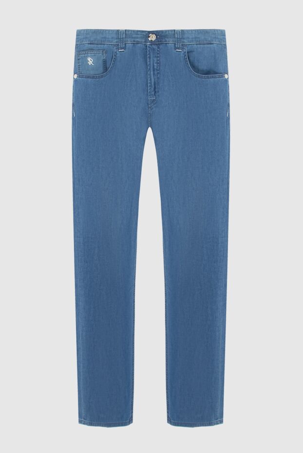 Stefano Ricci men's regular fit jeans made of soft blue denim 172465 - photo 1