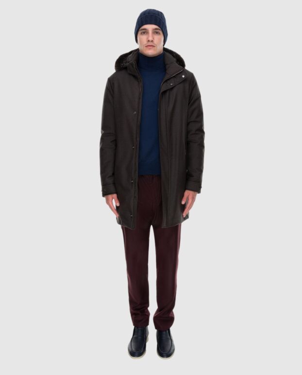 Moorer down jacket for men made of wool and cashmere brown 172515 - photo 2