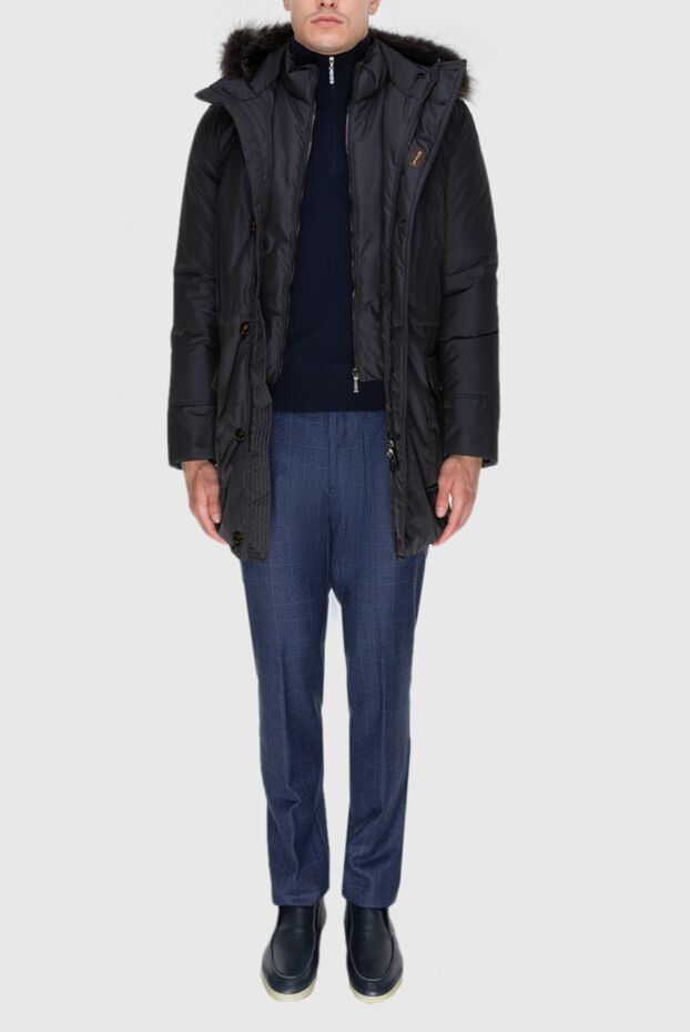 Moorer men's blue parka down jacket with an inner detachable vest 172517 - photo 2