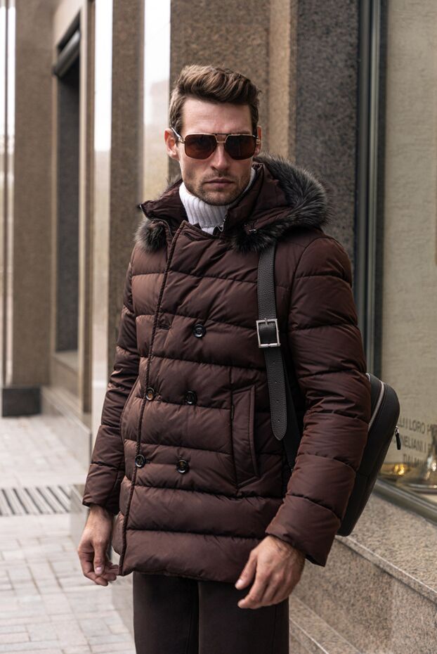Moorer down jacket for men made of polyamide brown 172526 - photo 2