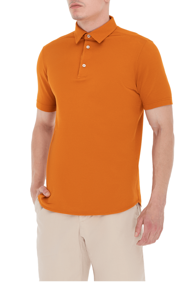 Loro Piana orange cotton polo for men 172562 - photo 3
