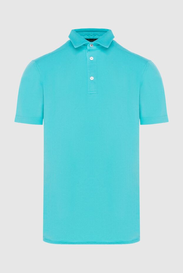 Loro Piana bright blue cotton polo shirt with buttons for men 172566 - photo 1