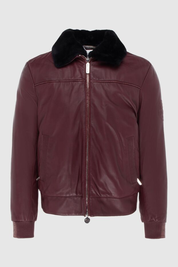 Stefano Ricci burgundy leather jacket for men 172746 - photo 1
