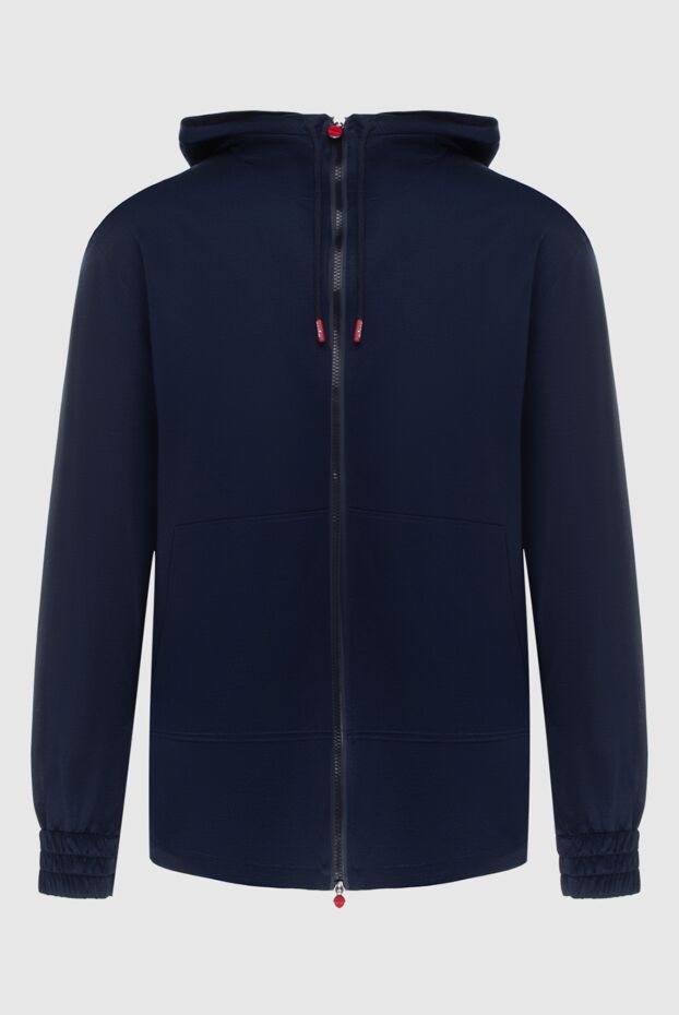 Kiton худи мужское из хлопка синий 172850 - фото 1