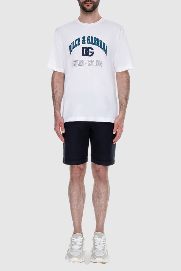 Dolce & Gabbana printed white cotton t-shirt with text and initials dg 172912 - photo 2