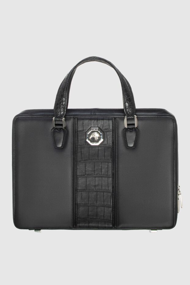 Stefano Ricci портфель из кожи черный мужской 172982 - фото 1