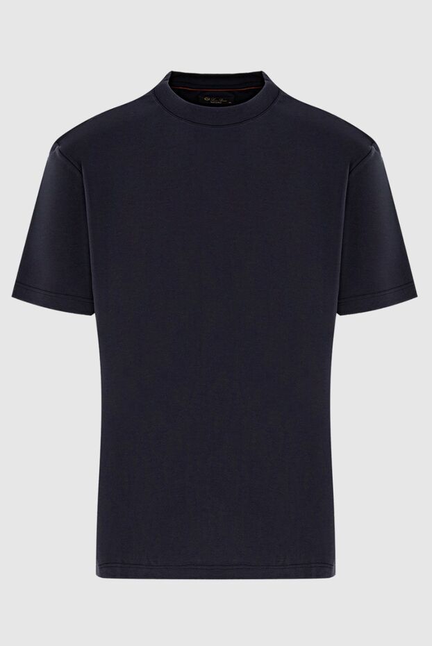 Loro Piana men's dark blue t-shirt made of smooth cotton with a round neck
172999 - photo 1