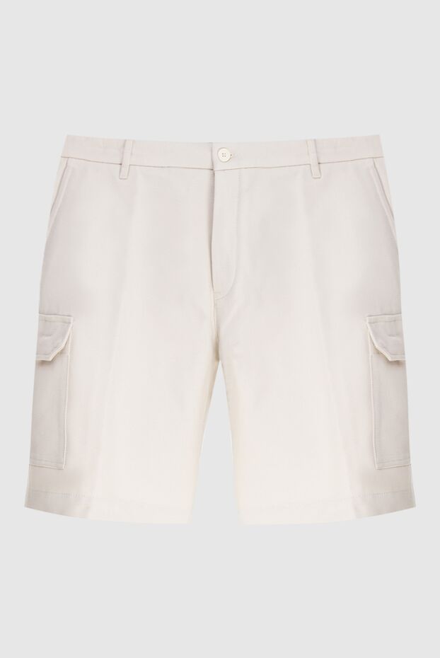 Loro Piana шорты хлопковые светлые с боковыми карманами на клапанах мужские
173018 - фото 1