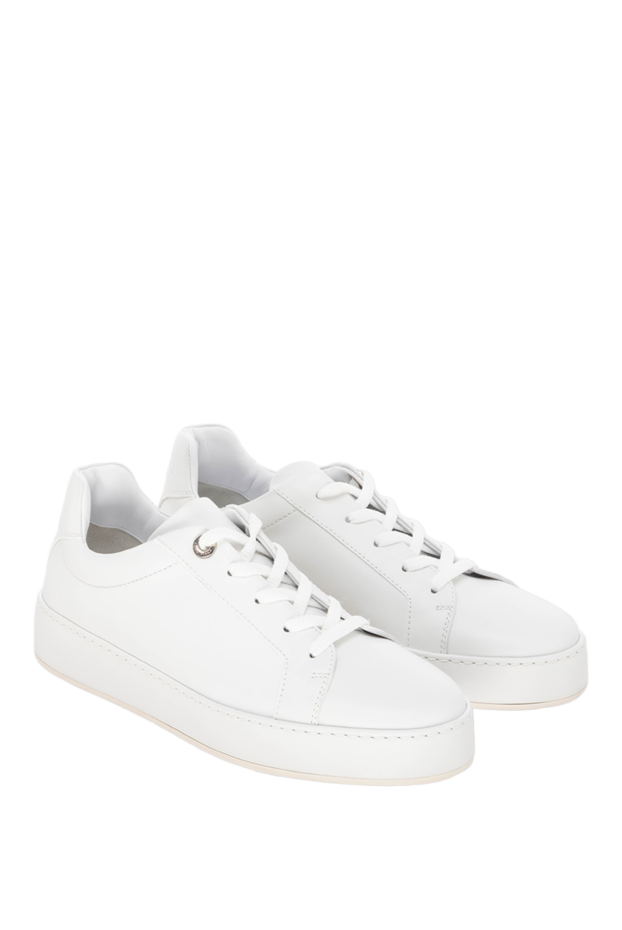 Loro Piana women's basic leather sneakers white 173021 - photo 3