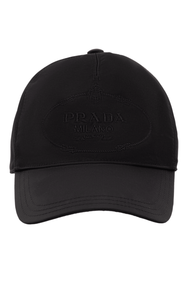 Prada кестеленген логотипі бар қара әйелдер қалпақ 173105 - фото 1