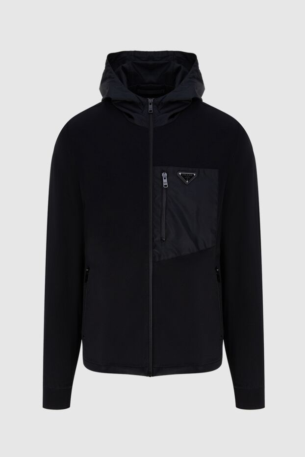Prada hoodie for men made of cotton and elastane black 173160 - photo 1