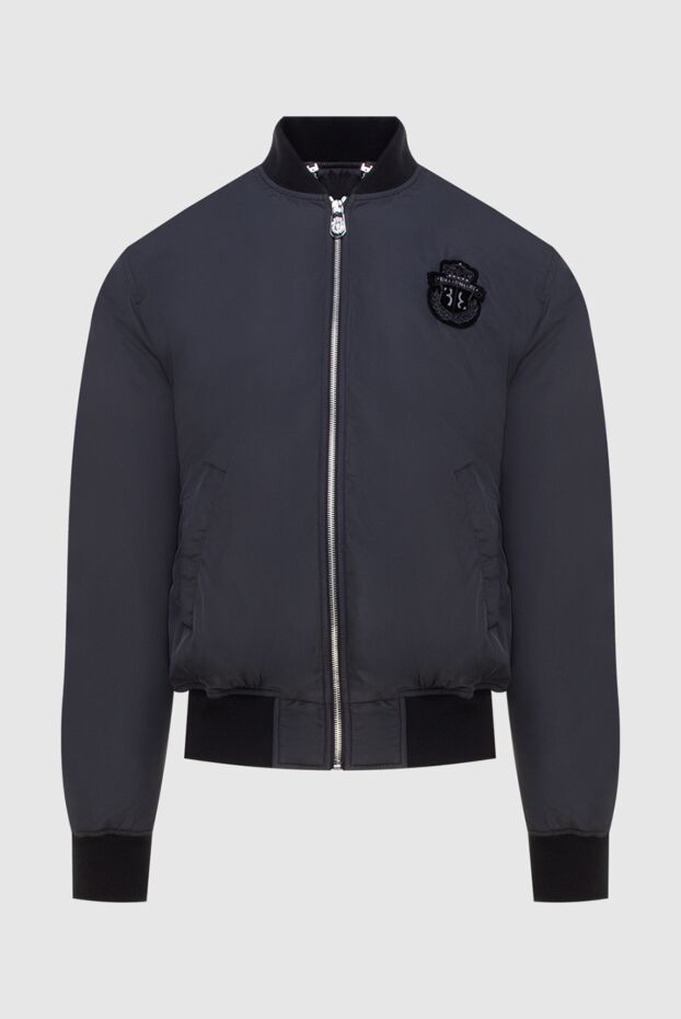 Billionaire black bomber jacket with a logo patch men's 173227 - photo 1