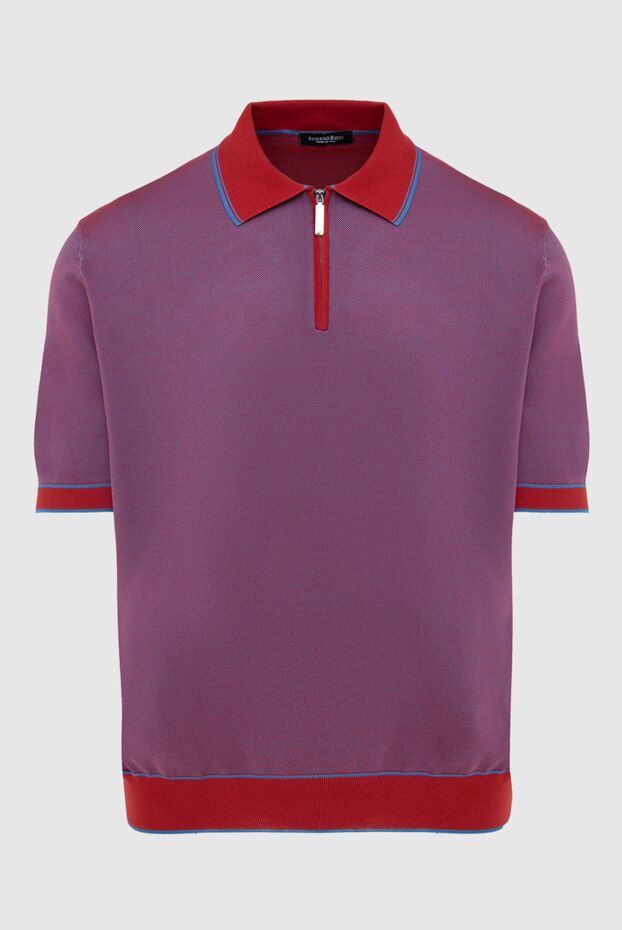 Men's zip-up polo shirt with a combination of colors - photo 1