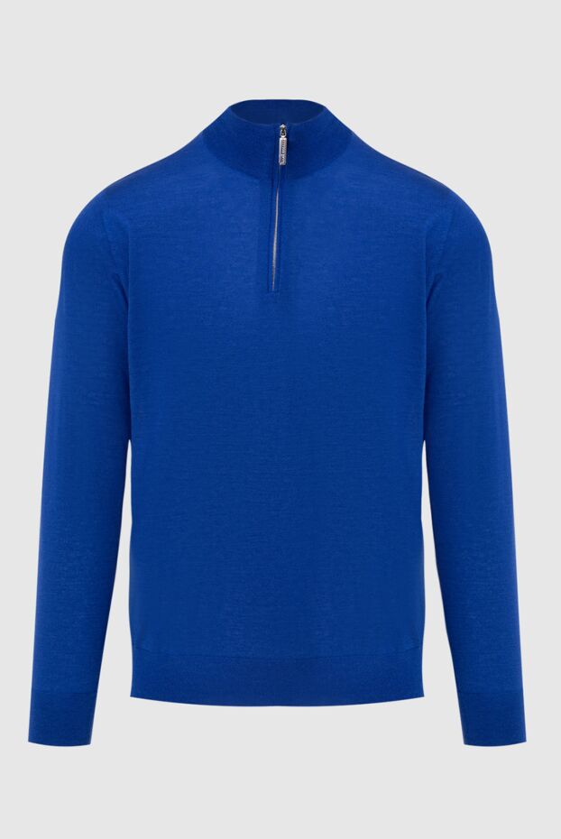 Stefano Ricci troyer in cashmere and silk in rich blue with a stand-up collar 173270 - photo 1
