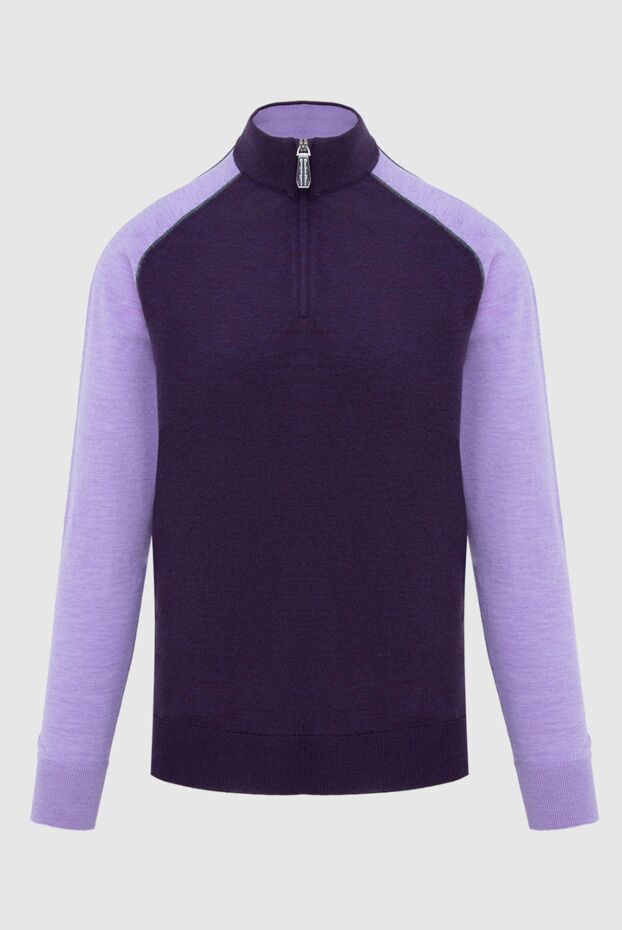 Massimo Sforza purple trouser with zip made of natural wool with light colored sleeves 173306 - photo 1